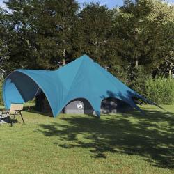 Tente Teepee 9 personnes Bleu et gris 502 x 502 x 297 cm