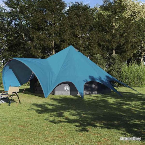 Tente Teepee 9 personnes Bleu et gris 502 x 502 x 297 cm