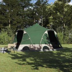 Tente en d&ocirc;me 4 personnes avec toit Vert 505 x 450 x 248 cm