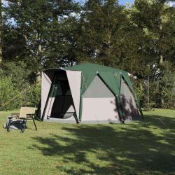 Tente de Campagne 6-Personnes avec toit Vert 425 x 396 x 222 cm