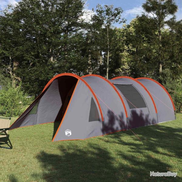 Tente tunnel 4 personnes Gris et orange 778 x 356 x 210 cm