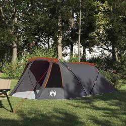 Tente Tunnel 3 Personnes Gris et orange 328 x 228 x 115 cm