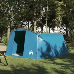 Tente tunnel 4 personnes Bleu et gris 318 x 275 x 140 cm
