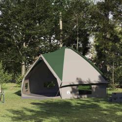 Tente Teepee 10 personnes Vert et blanc 567 x 470 x 242 cm