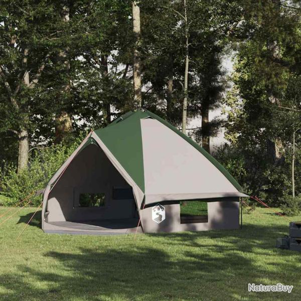 Tente Teepee pour 8 personnes Vert et blanc 490 x 410 x 210 cm