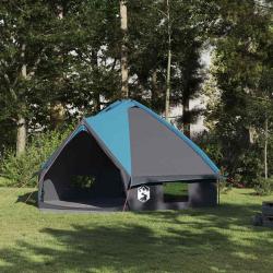 Tente Teepee pour 8 personnes Bleu et gris 490 x 410 x 210 cm