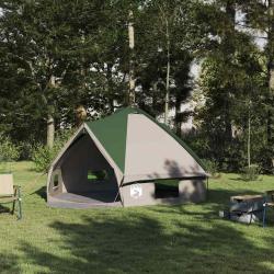 Tente Teepee 6 personnes Vert et blanc 431 x 366 x 185 cm