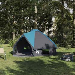 Tente Teepee 6 personnes Bleu et gris 431 x 366 x 185 cm