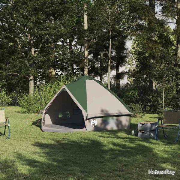 Tente Teepee 4-Personnes Vert et gris 388 x 320 x 169 cm