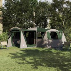 Tente familiale 20 personnes Vert et blanc 745 x 700 x 217 cm