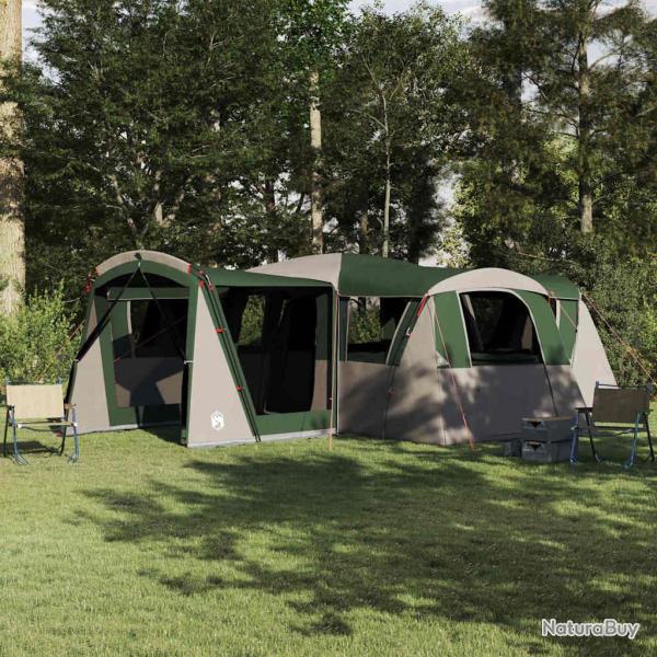 Tente familiale 20 personnes Vert et blanc 745 x 700 x 217 cm