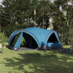 Tente familiale pour 10 personnes, bleue et grise, pour le camping, 460 &times; 430 &times; 214 cm