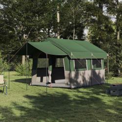 Tente familiale 4 personnes Vert et blanc 324 x 255 x 230 cm