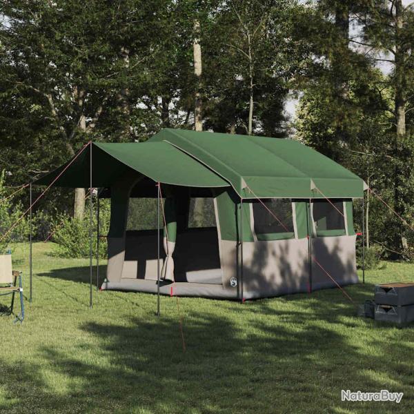 Tente familiale 4 personnes Vert et blanc 324 x 255 x 230 cm