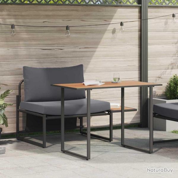 Mobilier de Patio en Acier 2 pcs Anthracite Acier