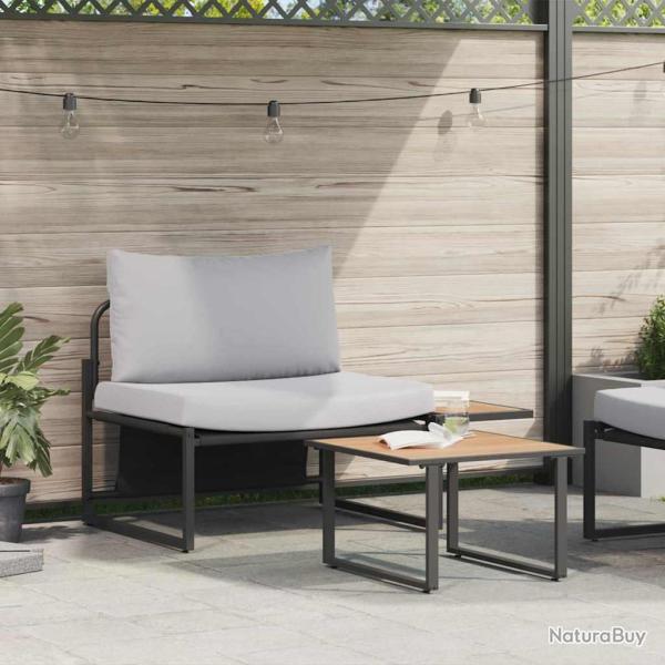 Ensemble de canap� de 2 pcs Gris clair Acier