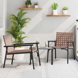 Chaise de 2 pcs Marron 78 x 55,5 x 75,5 cm polyrotin