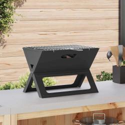 Grill ext&eacute;rieur en acier noir, 46 &times; 31 &times; 31 cm