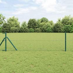 Poteau de cl&ocirc;ture encastr&eacute; ext&eacute;rieur 7 pc Vert