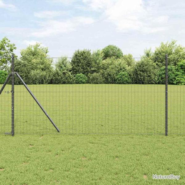 Cl�ture Euro Gris 1,2 x 25 m Fer rev�tu de PVC