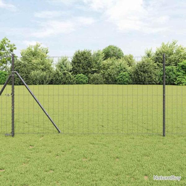 Cl�ture Euro Gris 1 x 25 m Fer rev�tu de PVC