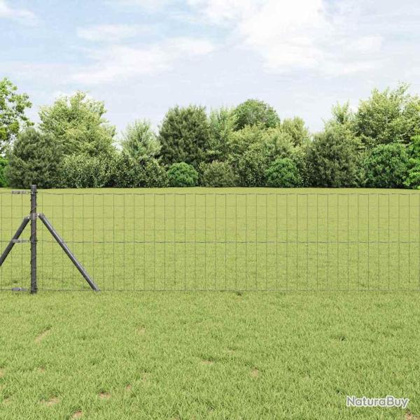 Cl�ture Euro Gris 0,4 x 25 m Fer rev�tu de PVC