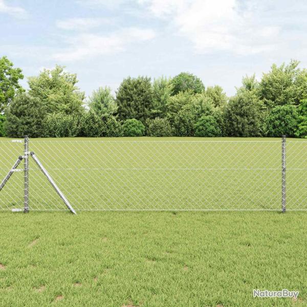 Cl�ture en treillis m�tallique 10 x 0,4 m Acier galvanis�