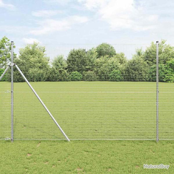 Cl�ture en fil soud� 1000 x 160 cm Argent