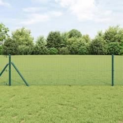 Cl&ocirc;ture en fil soud&eacute; 1000 x 40 cm Vert