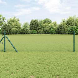 Cl&ocirc;ture hexagonale Vert 1,4 x 10 m PVC