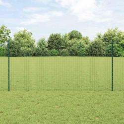 Poteau de cl&ocirc;ture ench&acirc;ss&eacute; 11 pc Vert 160 cm