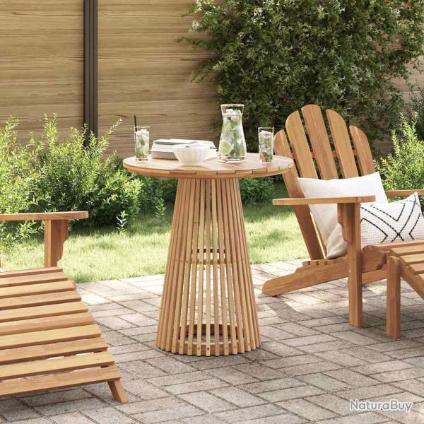 Table d'appoint marron en bois de teck massif pour le salon, 70 � 70 � 75 cm