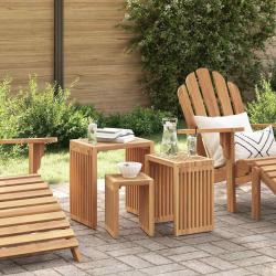 Table d'appoint de 3 pcs Marron 33 x 44,5 x 51 cm