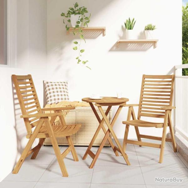 Chaise, 2 pi�ces, convertible, marron, en bois de teck massif