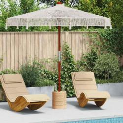 Parasol Macram&eacute; Cr&egrave;me 252.5 x 252.5 x 260 cm