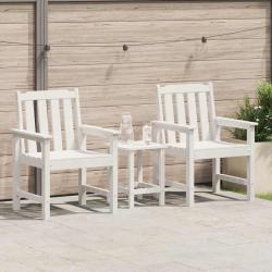 Chaise de . 2 pcs Blanc 65,5 x 59 x 88 cm HDPE