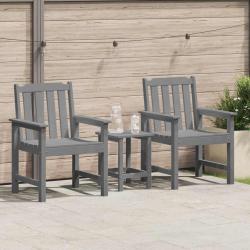 Chaise de . 2 pcs Gris clair 65,5 x 59 x 88 cm HDPE