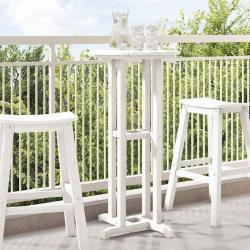 Table de bar Blanc 55 x 55 x 107 cm Poly&eacute;thyl&egrave;ne