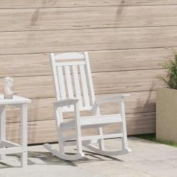 Chaise &agrave; bascule de Blanc HDPE