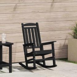 Chaise &agrave; bascule de Noir HDPE