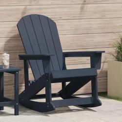 Chaise Adirondack &agrave; bascule Bleu marine 92 x 73,5 x 92 cm HDPE