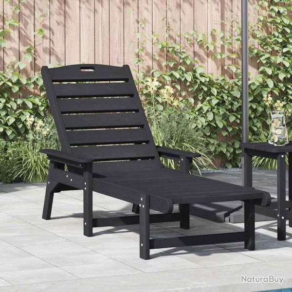 Transat Noir 195,5 x 53 x 98,5 cm HDPE