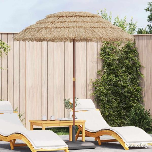 Parasol de plage Naturel 160 x 160 x 196 cm Polyester et Acier
