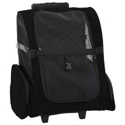 Chariot pour animaux de compagnie 3 en 1 Design Noir 48 x 32 x (57-106) cm Tissu Oxford