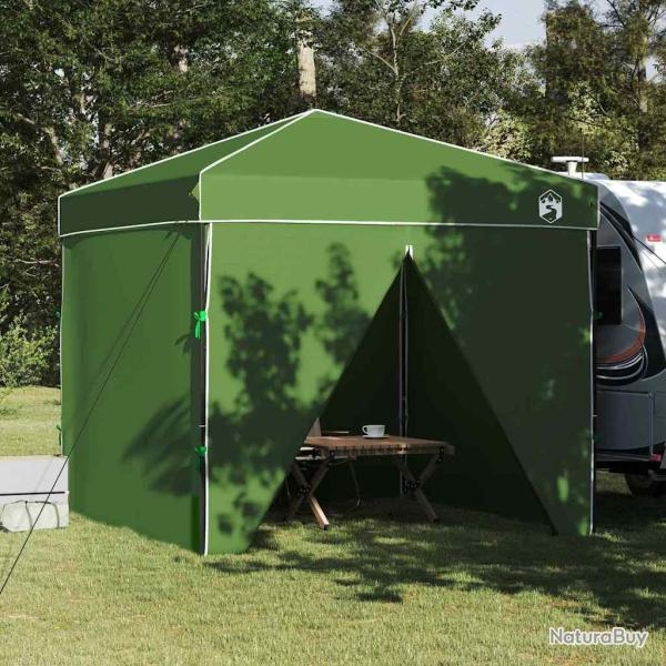 Tente avec abri en tissu vert, pour le camping, 243 � 243 � 251 cm