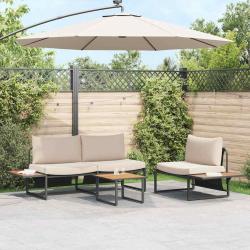 Table basse Noir et Marron 55 x 55 x 35 cm