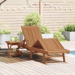 Transat 2 pcs Bois de teck massif Marron