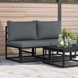 Mobilier de 2 Pi&egrave;ce Noir et anthracite 70 x 71,5 x 71 cm