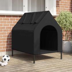 Maison pour animaux en acier noire, 90 &times; 65 &times; 83 cm