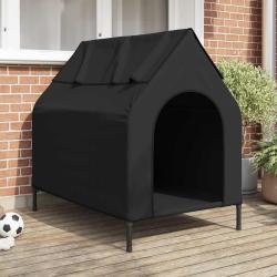 Maison pour animaux en acier noir, 110 &times; 75 &times; 90 cm